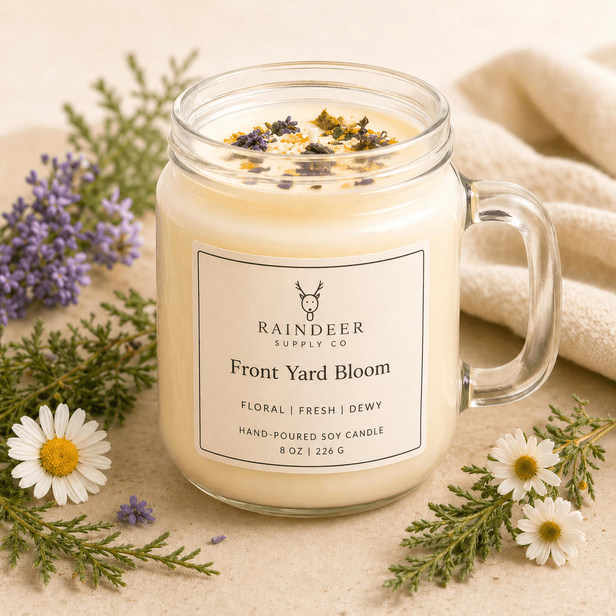 Front Yard Bloom candle by Raindeer Supply Co